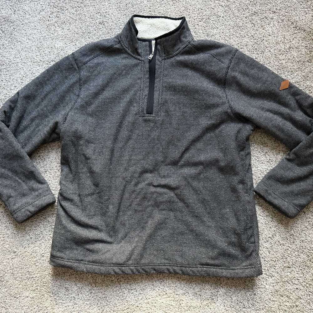 Orvis Black‎ and White Sherpa Quarter Zip Pull Over